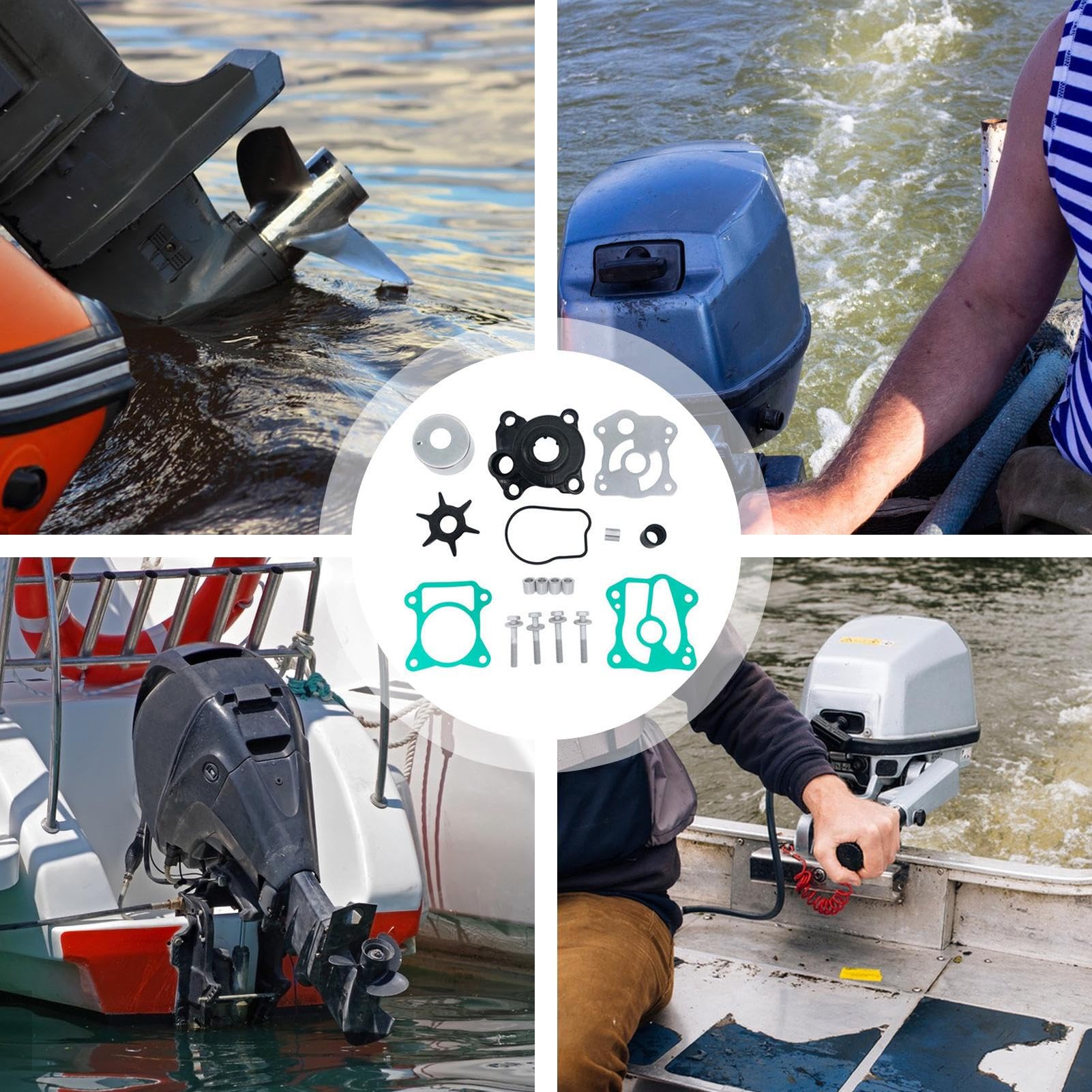Kit di riparazione per pompa 'acqua, ricambio per motori fuoribordo, sostituisce le parti del motore, pompa 'acqua, set di servizio per motori fuoribordo, sostituisce la ruota della pompa | sostituisce le parti del motore, pompa 'acqua, set di servizio pe