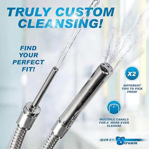 Vista 4 de Cleanstream Shower Enema System, 6-Foot Hose, 5-Inch and 3.5-Inch Nozzles, Water Flow Regulator, Rubber Washers, Cleaner Kit for Men and Women