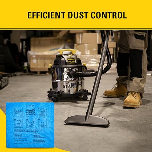 Miniatura 6 de STANLEY Bolsa de filtro seco reutilizable para aspiradora húmedaseca de 1-5 galones 25-1217, compatible con SL18129, SL18130, SL18133, SL18136,