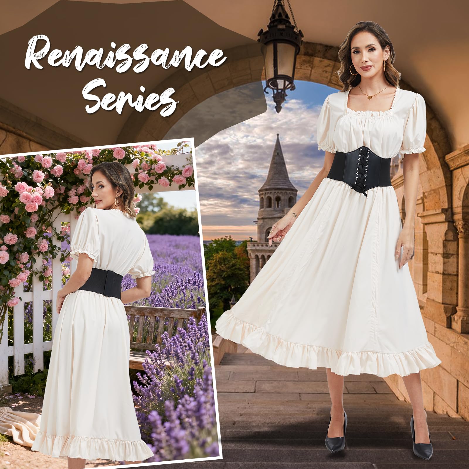 Generisch Women's Medieval Dress 2025, Vintage Maxi Dress, Princess Costume - Image 2