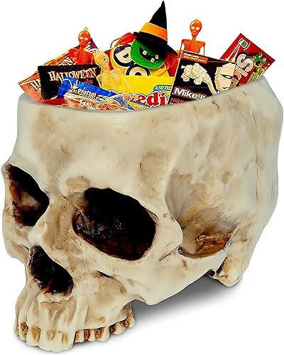 Miniatura 7 de Readaeer - Maceta de resina con forma de calavera para decoración del hogar y escritorio de oficina