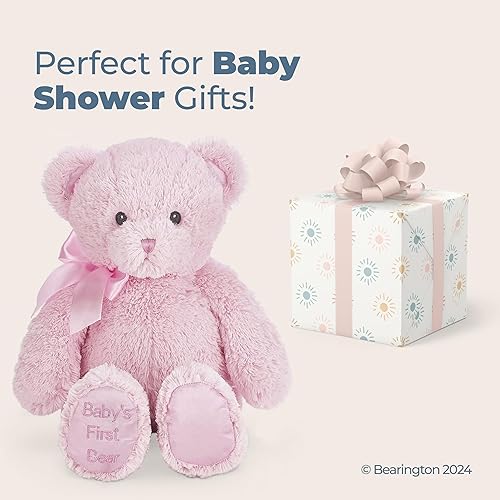 Miniatura 5 de Bearington - El primer oso de peluche rosa para bebé 12 pulgadas