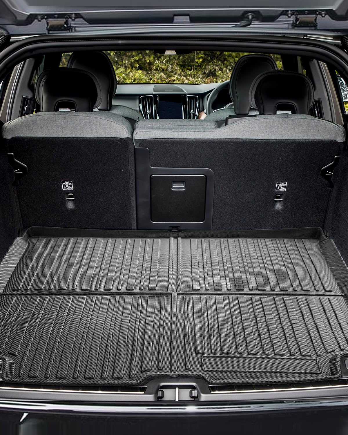 Tappetini per Bagagliaio per Volvo XC60 2026 2025 2024 2023 2022 2021 2020 2019 2018, XC60 Tappetino Baule Originale TPE Tappeti Bagagliaio Posteriore con Bordo Alto, Accessori Impermeabili
