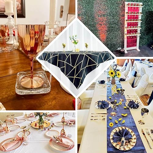 Miniatura 5 de Efavormart - Juego de copas de vino desechables metálicas plateadas de alta calidad, copas de vino con tallo para bodas, recepciones al aire libre,