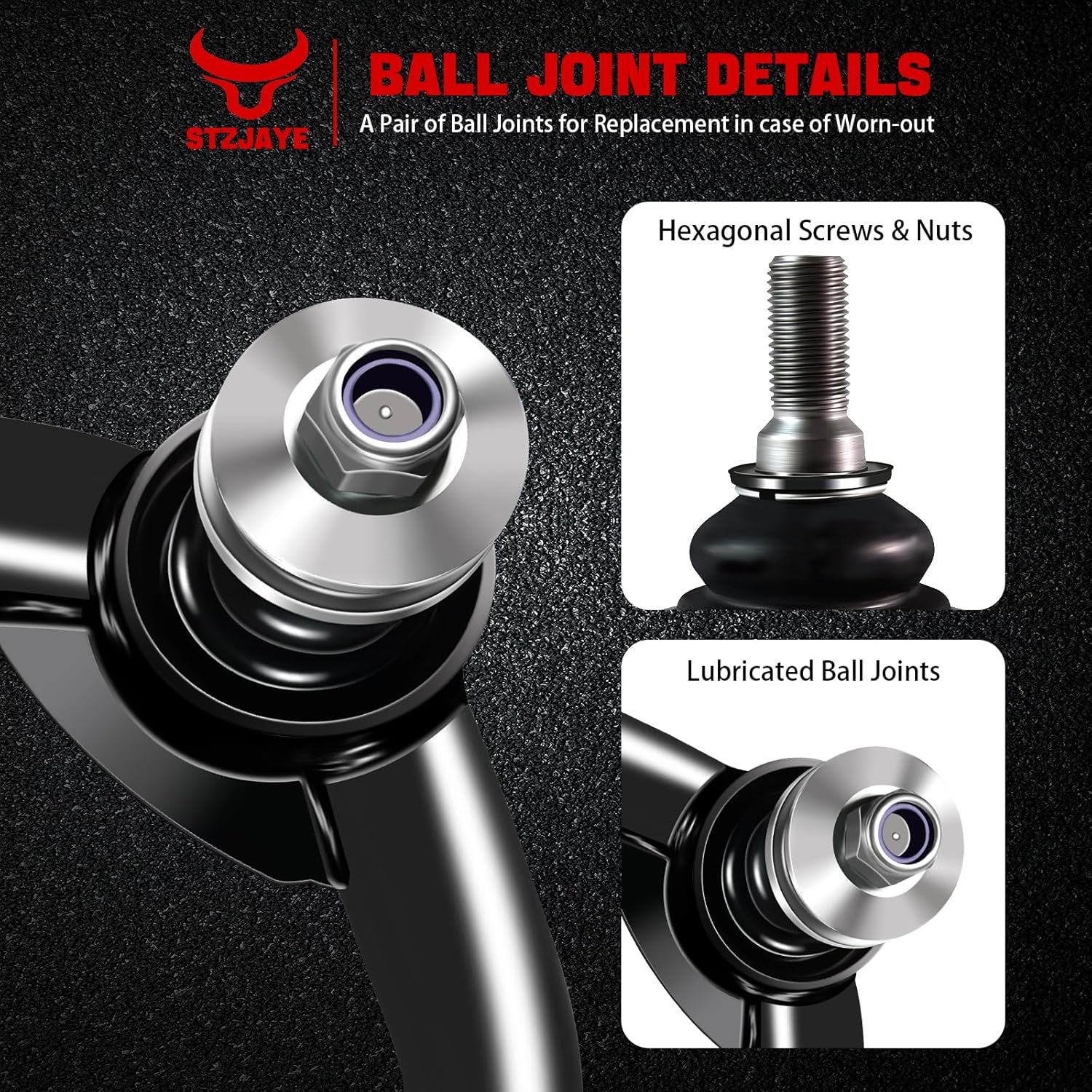 2-4inch Upper Control Arms Compatible with Toyota Tacoma 1996-2003 4WD, 2 to 4" Lift Front Adjustable Tubular Suspension Control Arm Kits for Toyota 4Runner 1995-2002 4WD, Easy Installation