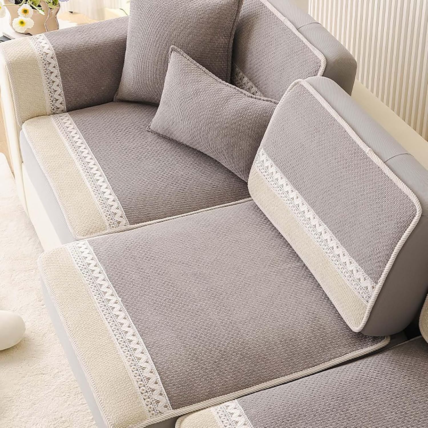 Sofa Cover Couch Cover Slipcover Sofa, Full Coverage Sofa Protector for Living Room Furniture, Sofa Throw Couch Throw for Sectional Recliner Loveseat