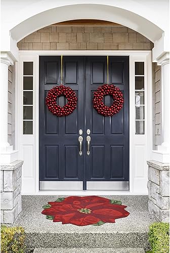 Miniatura 17 de Liora Manne - Alfombra de entrada para interior/exterior, 2 pies 6 pulgadas x 4 pies, Sandy & Bright 3 Perros Navidad,Casa de vacaciones,Perros de