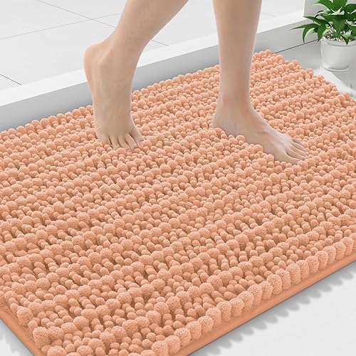 Miniatura 62 de Smiry Alfombras de Baño 24 x 16 pulgadas, Tapetes de Baño de Chenilla Extra Suaves y Absorbentes, Respaldo de Goma Antideslizante, Lavable a Azul
