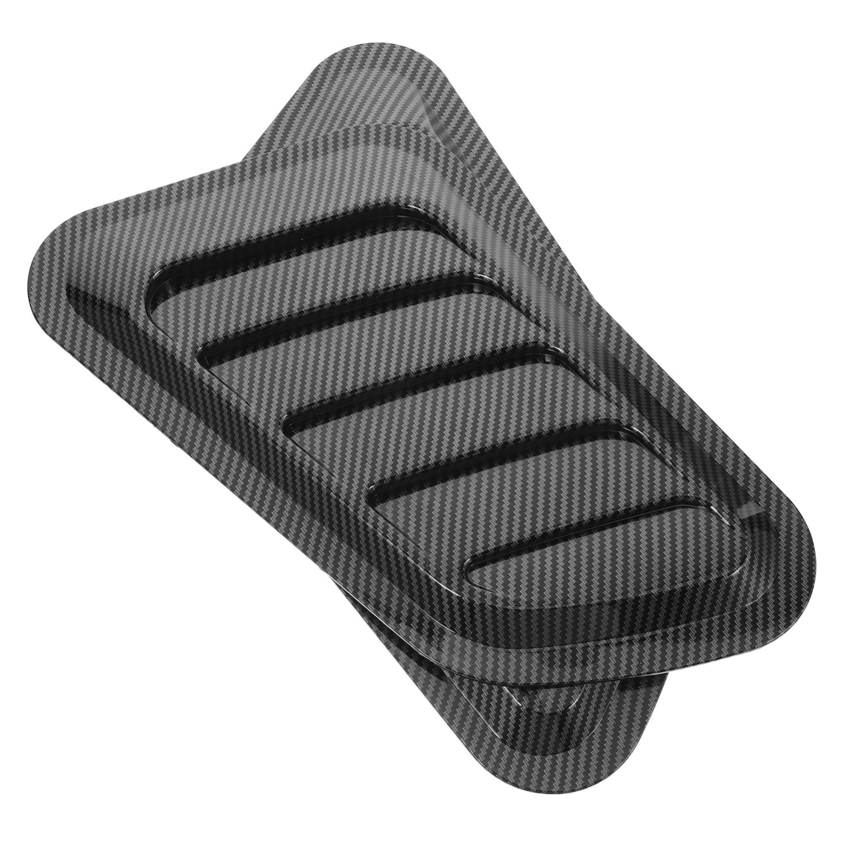 FUNOMOCYA 2pcs Car Hood Decoration Stickers Air Flow Decorative Strips Easy Installation Strong Durable Electroplating Enhance Without Drilling