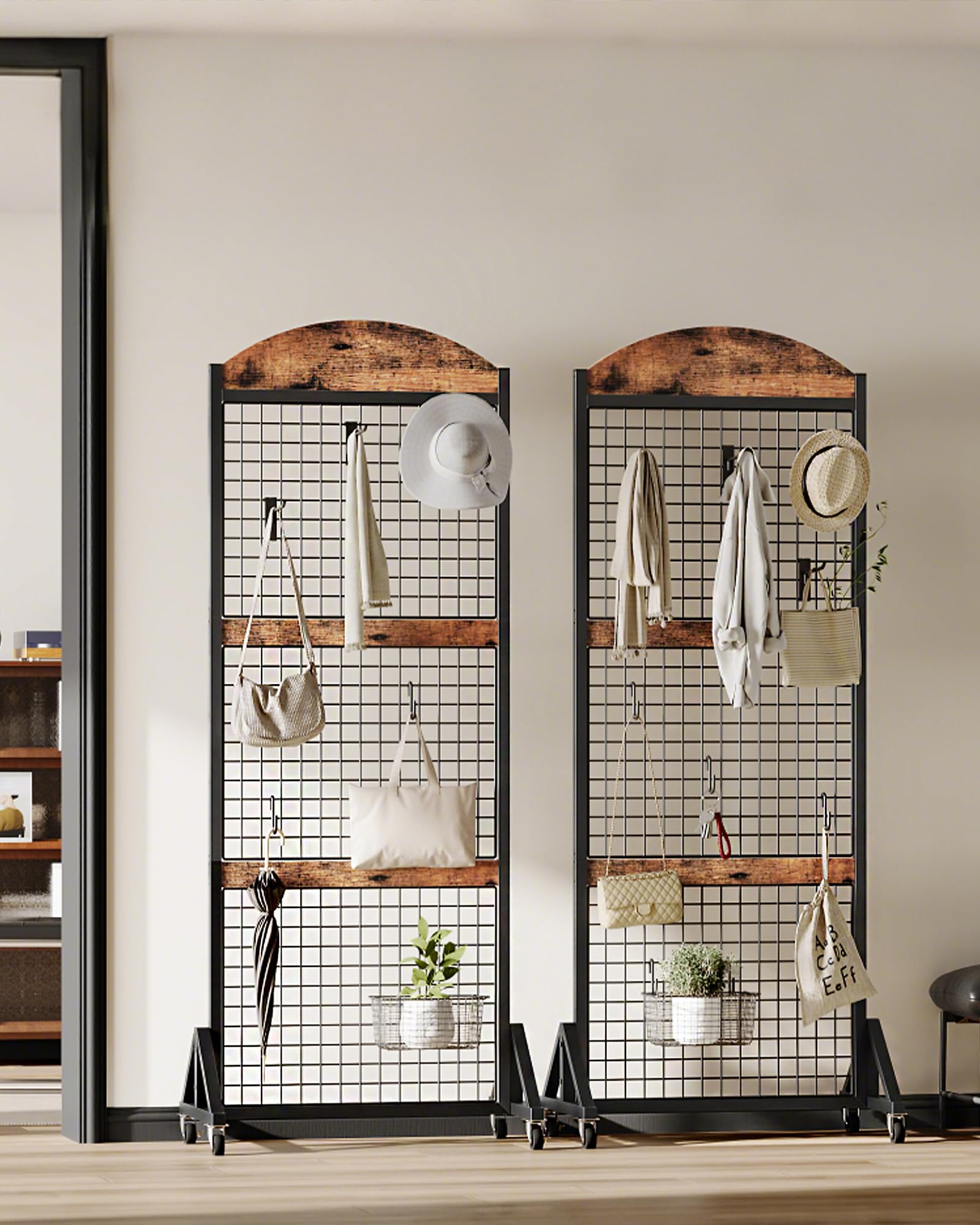 Snapklik.com : Grid Wall Panel 5.7 X 2 FT Grid Display Rack, 2 Packs ...