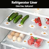Vista 28 de INNOLITES Kitchen Cabinet Shelf Liner Non-Adhesive Refrigerator & Drawer Liner Waterproof, Oil-Proof EVA with Floral Pattern Easy to Cut &