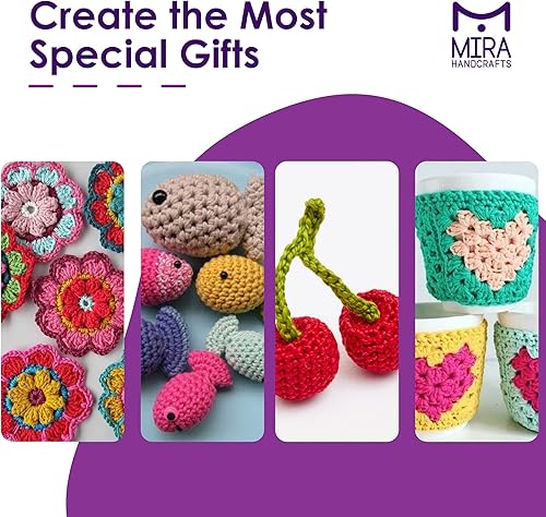 Miniatura 7 de Pack de hilo premium 24madejas de hilo acrílicoVarios colores perfecto para cualquier proyecto de crochet y tejerBolsa cerrable 10Regalos con cada