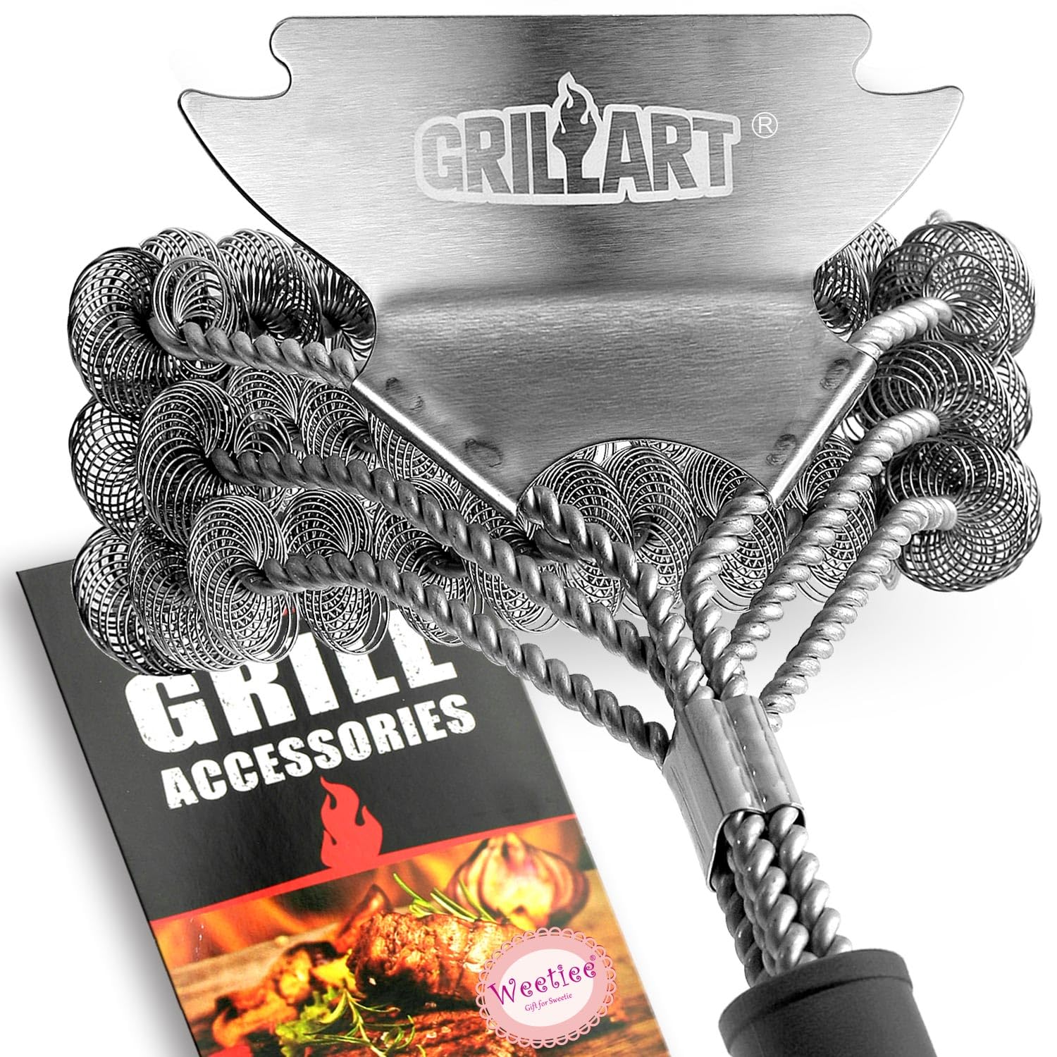 Grill Brush and Scraper Bristle Free Safe BBQ Brush for Grill 18 Stainless Grill Grate Cleaner - Safe