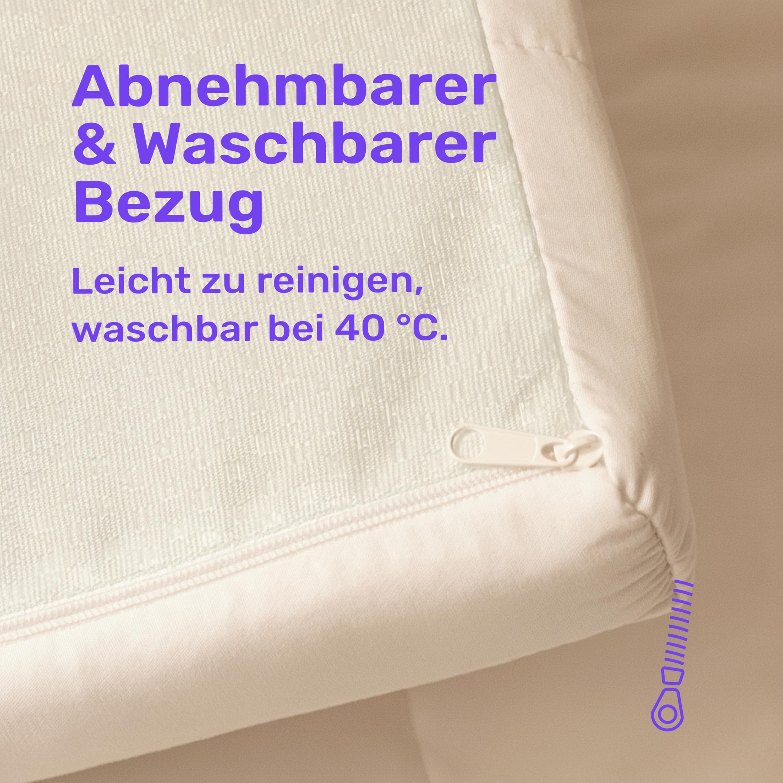 Pullman Matratzentopper 120x200 cm Komfortschaum, orthopädischer 7-Zonen Kern, ergonomisch & druckentlastend, Öko-Tex Zertifiziert, Anti-Rutsch Unterseite, Matratzen Topper mit atmungsaktivem Bezug