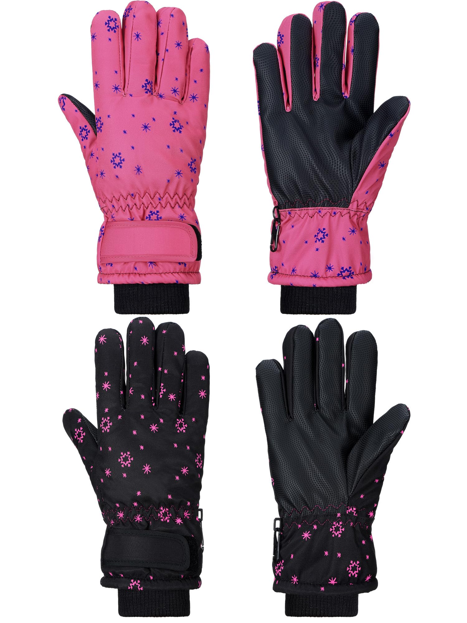 SATINIOR 2 Pair Kids Winter Gloves