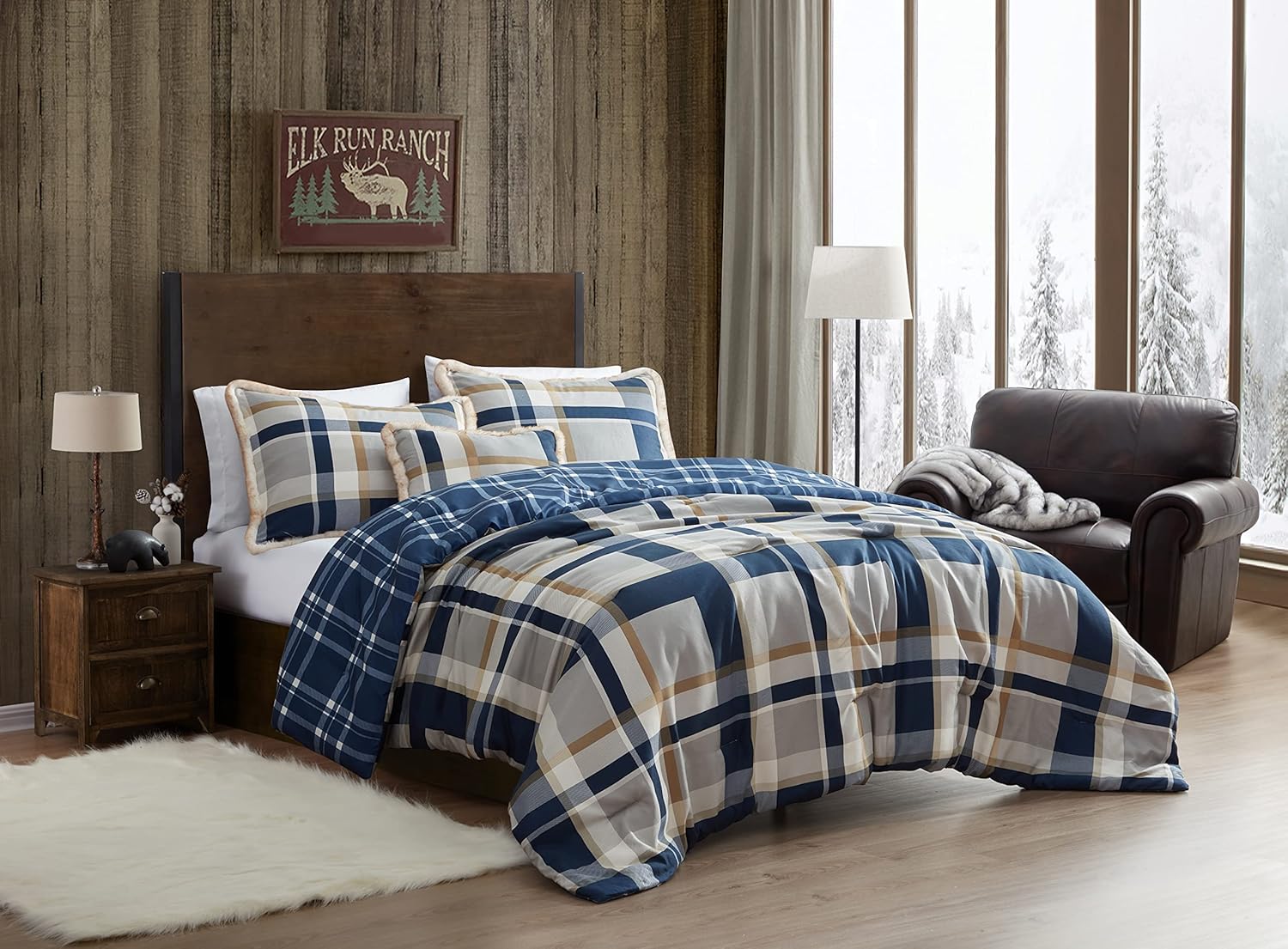 BearPaw King Comforter Set, 4Piece Reversible Bedding