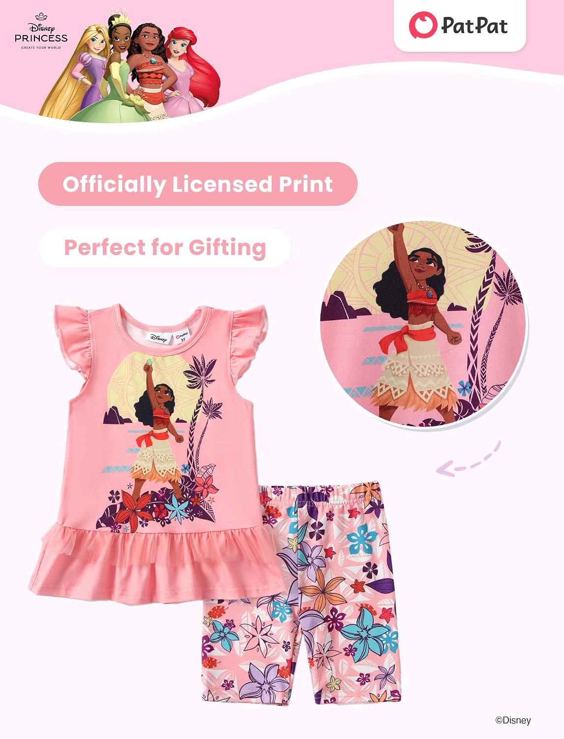 Disney Toddler Girls Clothes Long Sleeve Shirt Leggings 2pcs Outfits Set