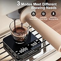 Vista 3 de Ultrean Mini Coffee Scale with Timer, Rechargeable Espresso Scale, 2kg/0.1g Accurate Scale for Espresso and Pour-Over Coffee, Portable Digital