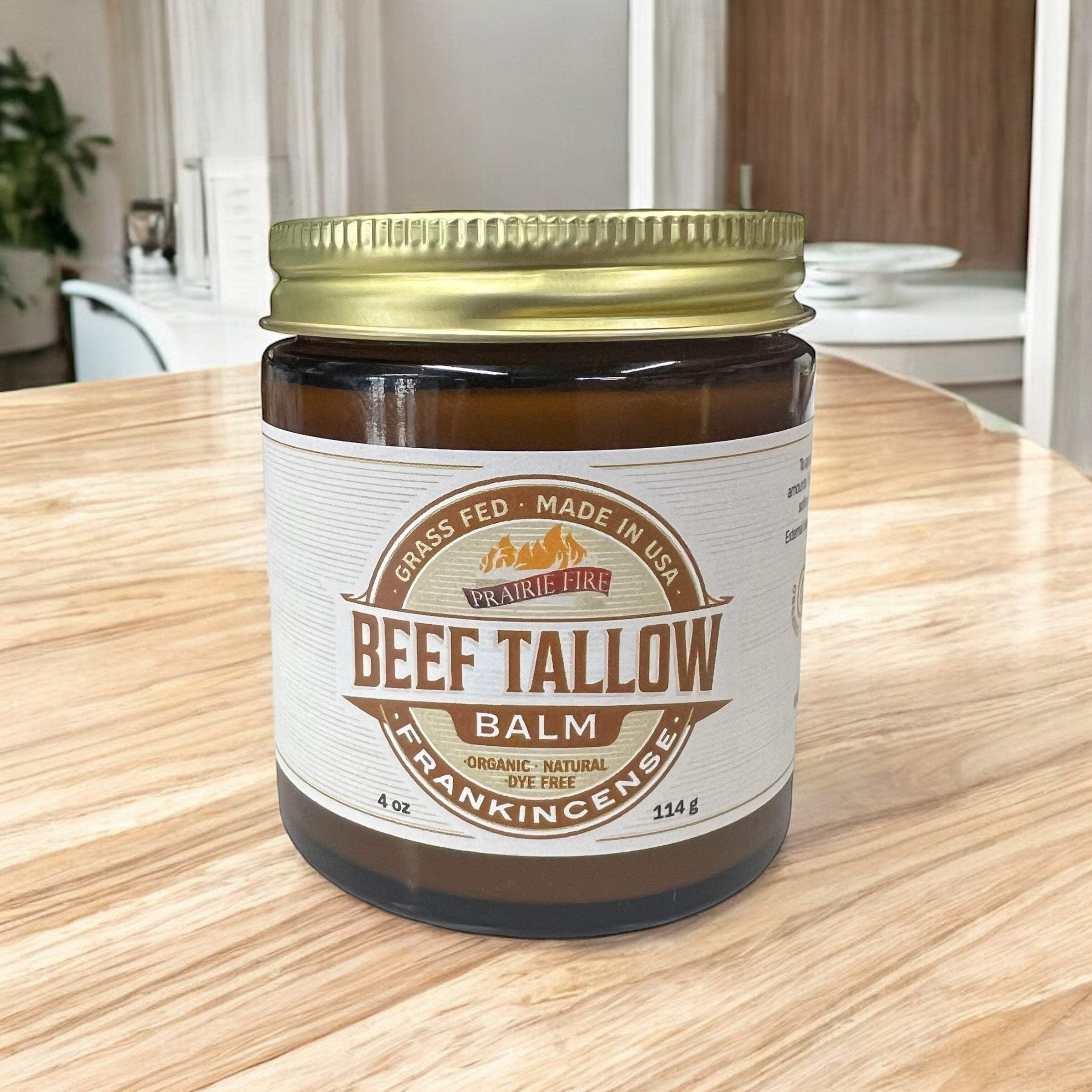 Sponsored Ad - Grass Fed Beef Tallow Balm - 4 oz - Made in USA - Organic Grass Fed and Finished Tallow - Moisturizing Skin Care Frankincense