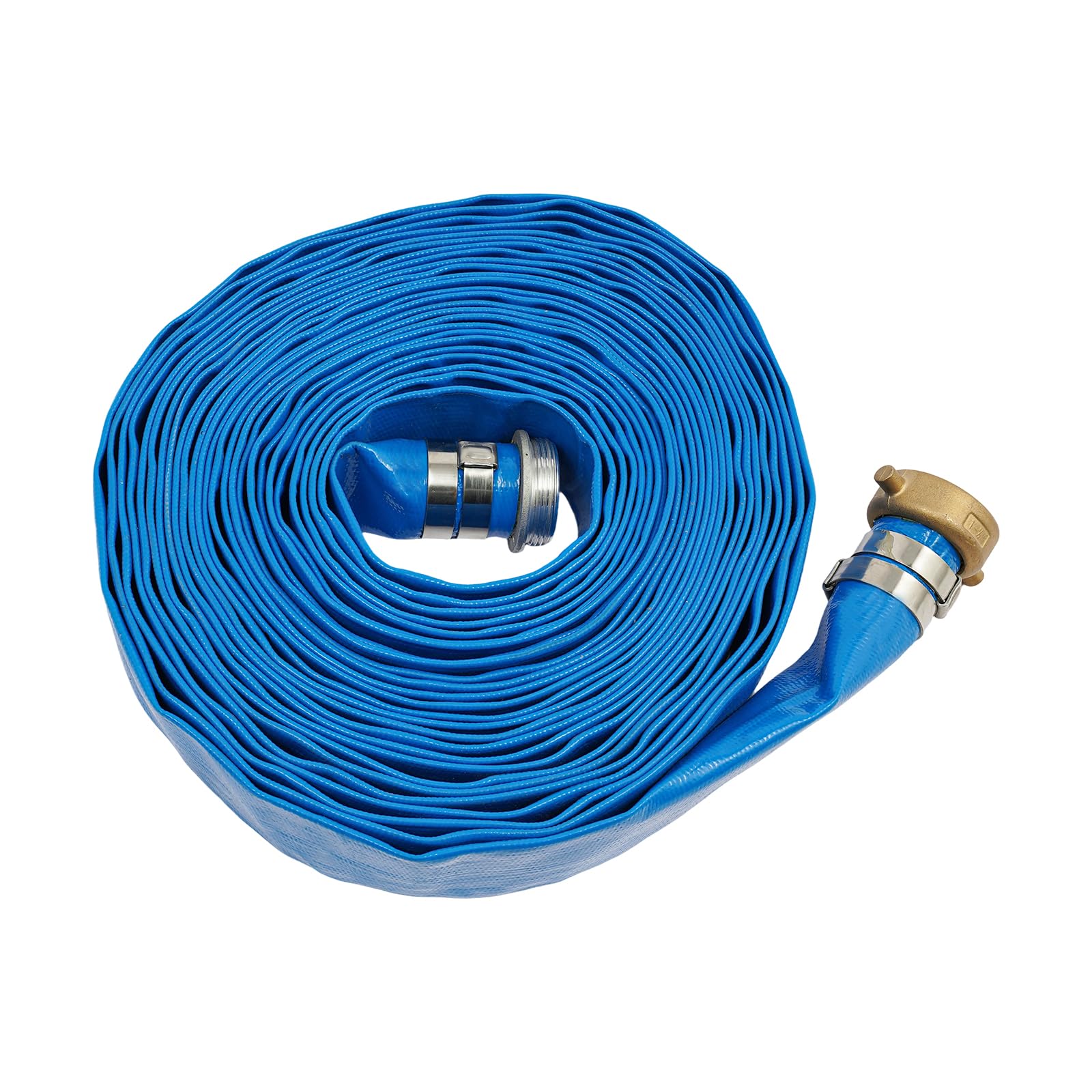 1.5in x 50ft Heavy Duty Water Discharge Hose for Submersible Pump, Industrial Agricultural Water Pump Drain Hose for Basement Flooding & Yard Watering