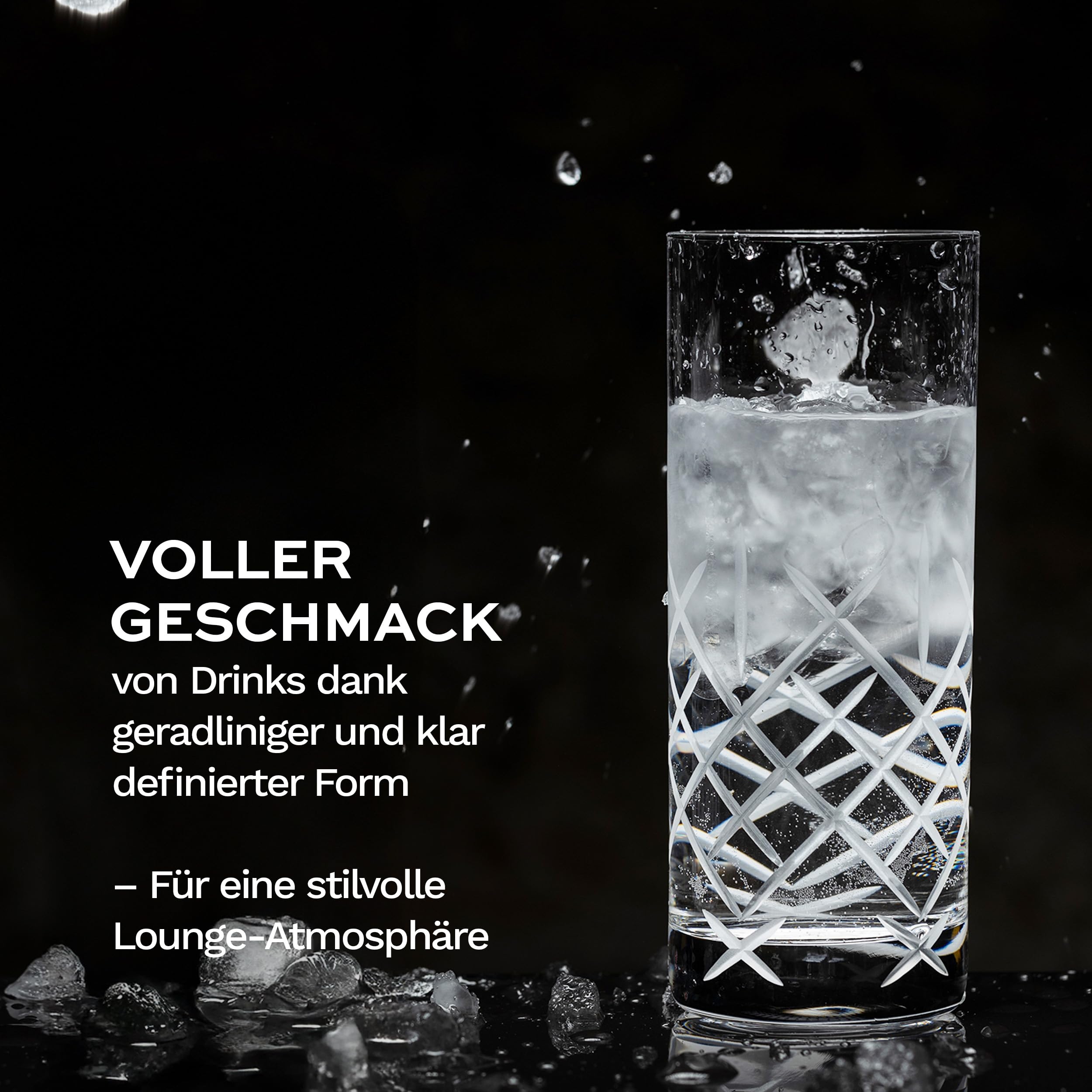 Stölzle Lausitz New York Bar Club Saftgläser Wassergläser 380 ml, 6er-Set | Saft-, Wasser- und Allroundgläser für Getränke und Cocktails, aus bleifreiem Kristallglas, stoßfest & spülmaschinengeeignet