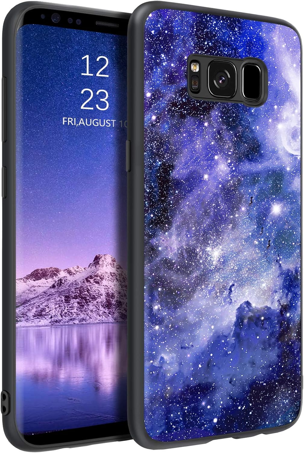 BENTOBEN Galaxy S8 Plus Case, Slim Fit Glow in The Dark Shockproof Hybrid Hard PC Soft TPU Bumper Drop Protective Girls Women Men Phone Cover for Samsung Galaxy S8 Plus 6.2", Blue