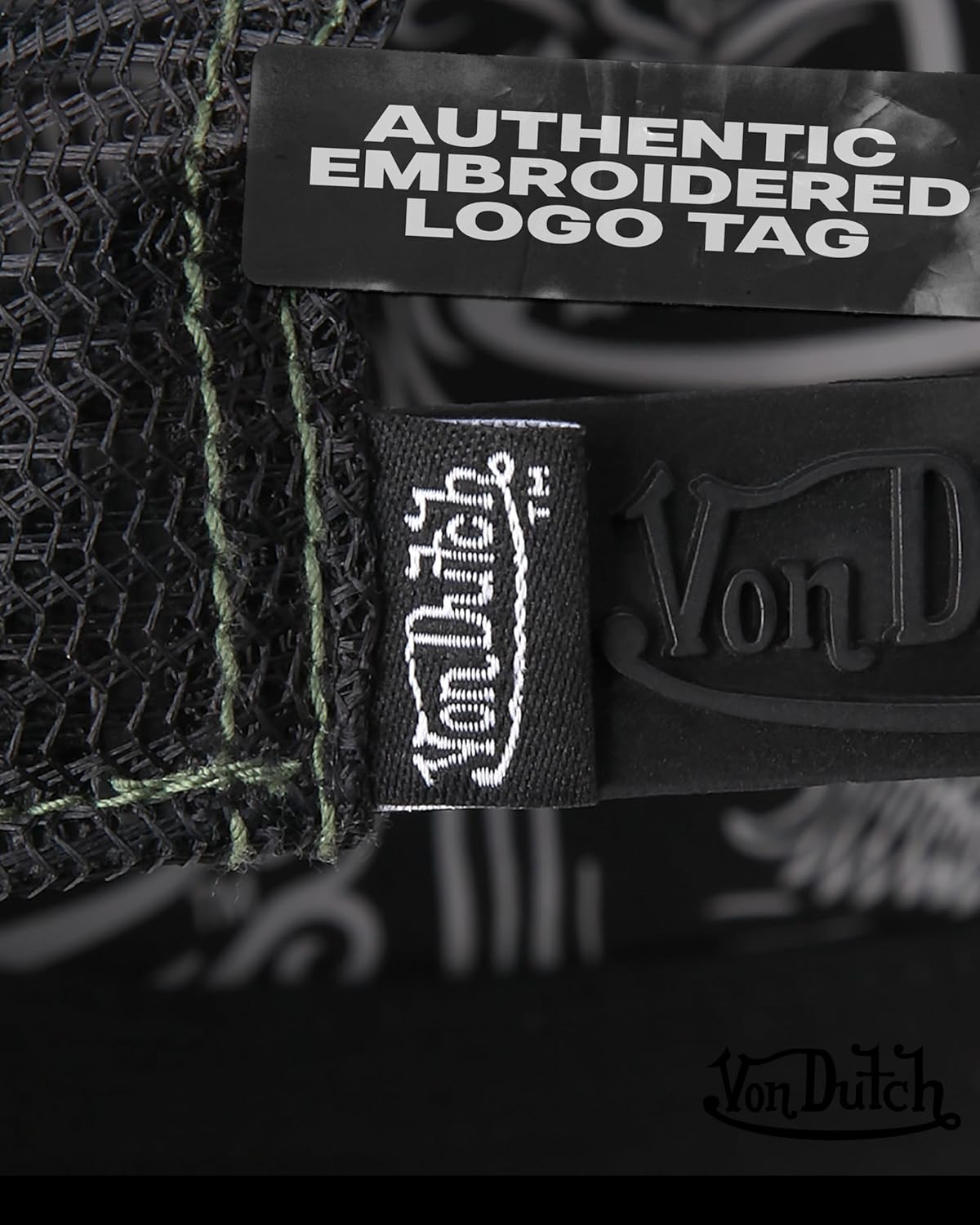 Von Dutch Unisex Trucker Hat - Velvet Curved Bill Mesh Back Retro Classic Adjustable Snapback Baseball Cap for Men and Women