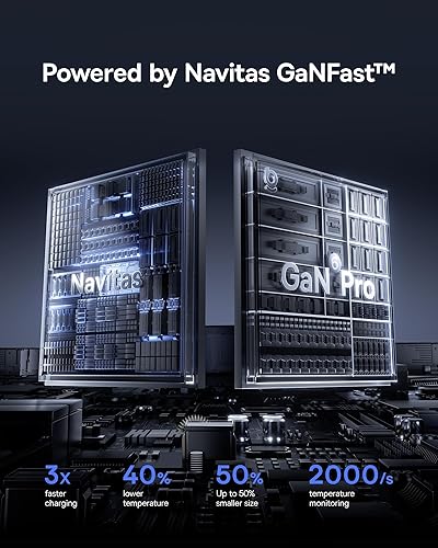 Miniatura 5 de Baseus PICOGO - Cargador USB C de 67 W, bloque de carga rápida de 3 puertos más pequeño con enchufe plegable, PDPPS para MacBook AirPro, iPhone