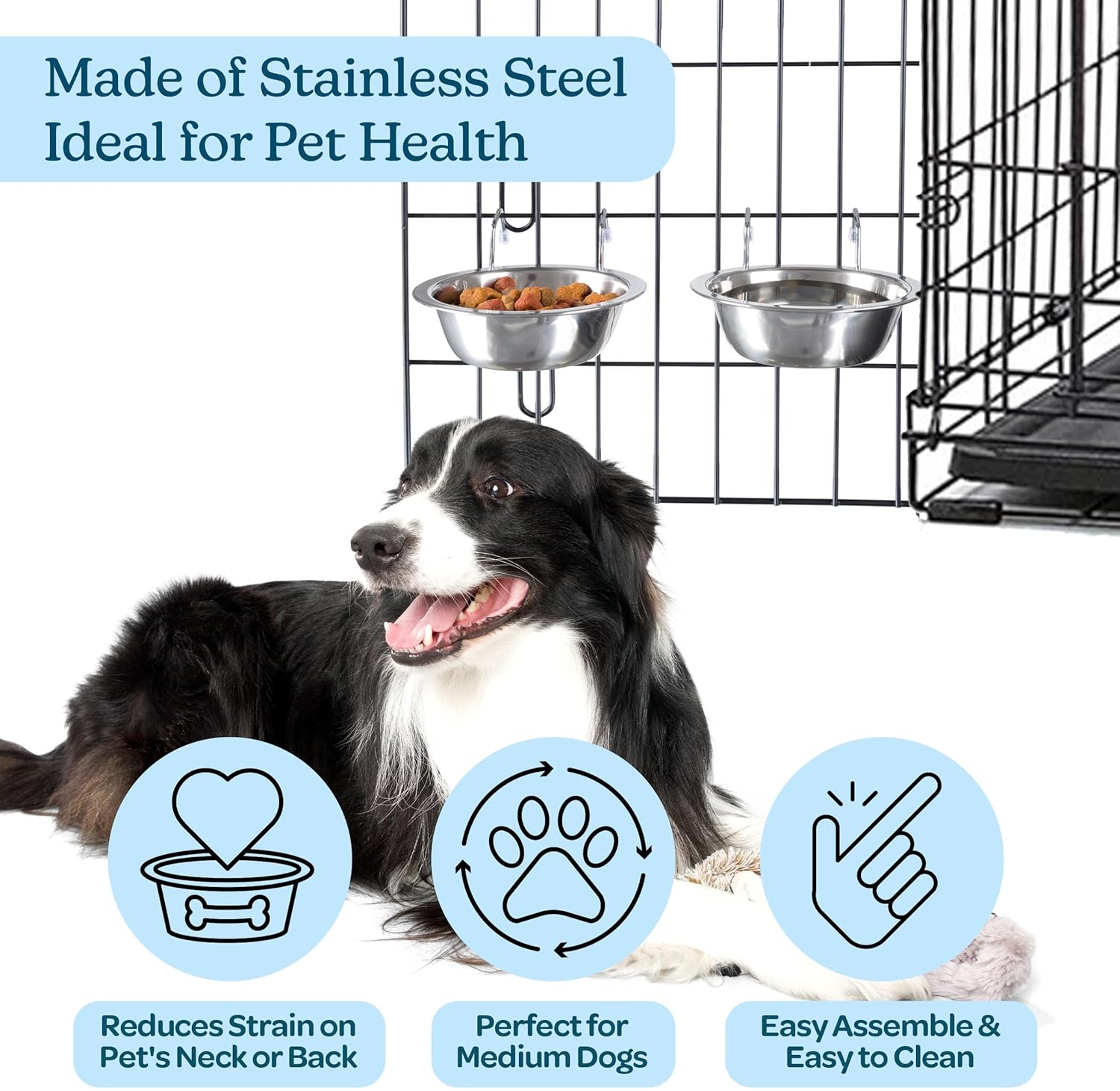 Essential Review: PETMAKER Stainless-Steel Dog Bowls - Perfect for Crates & Kennels!