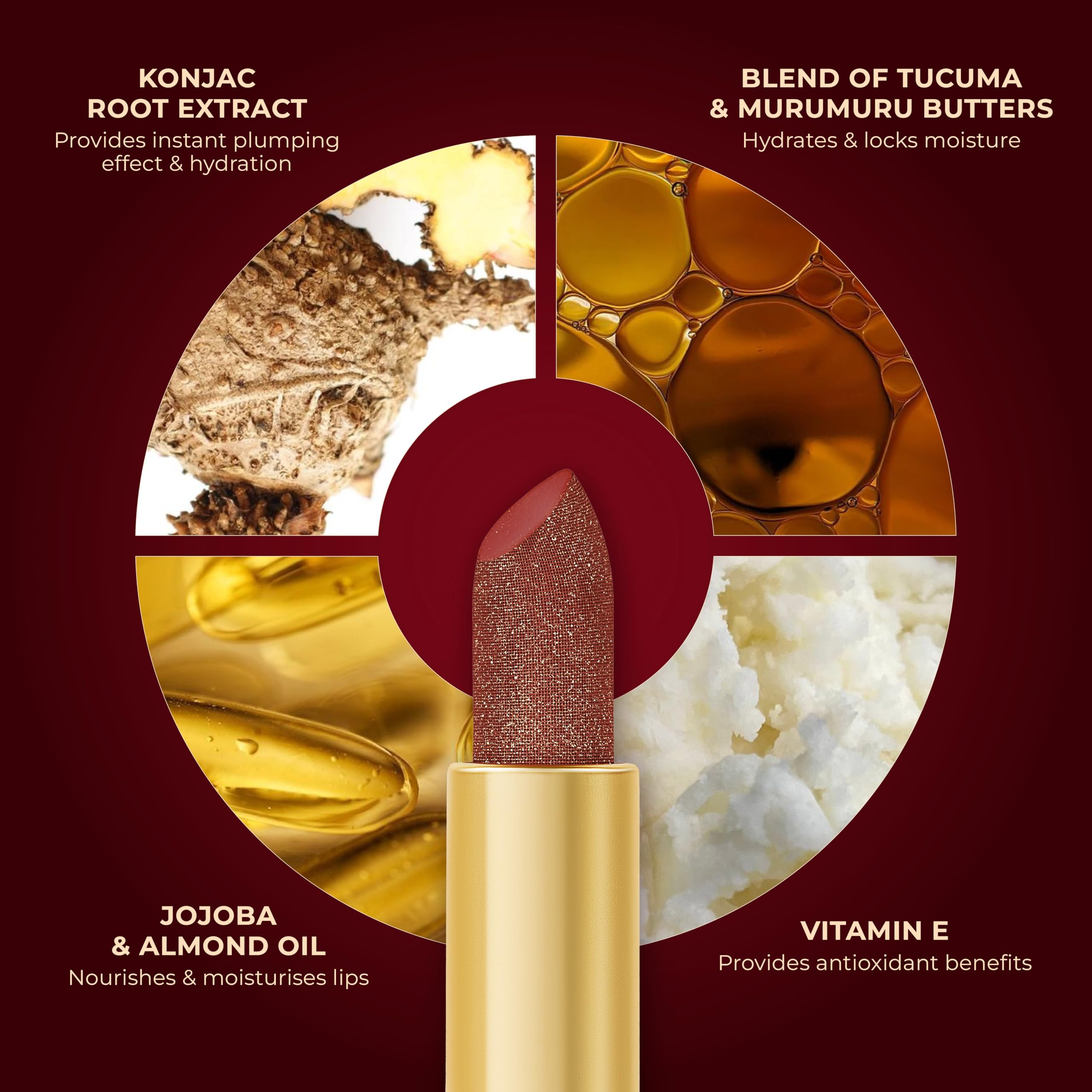 LoveChild Masaba "The Batua" Lipstick, Gulaabo (Red) Rich Satin Finish Lipstick with Built-in Mirror, Hydrating, Nourishing Formula with Jojoba Oil, 4g 3