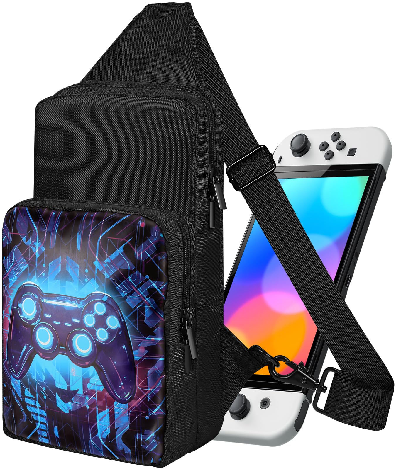 Gurgitat Travel Bag for Nintendo Switch 2 2025/Switch/Lite/OLED - Cute Sling Crossbody Shoulder Carrying Storage Backpack for Teens for Nintendo