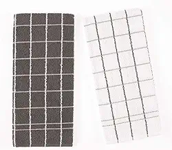 Jogo Pano de Copa Chef 2 Pçs, Teka, Cinza e Branco