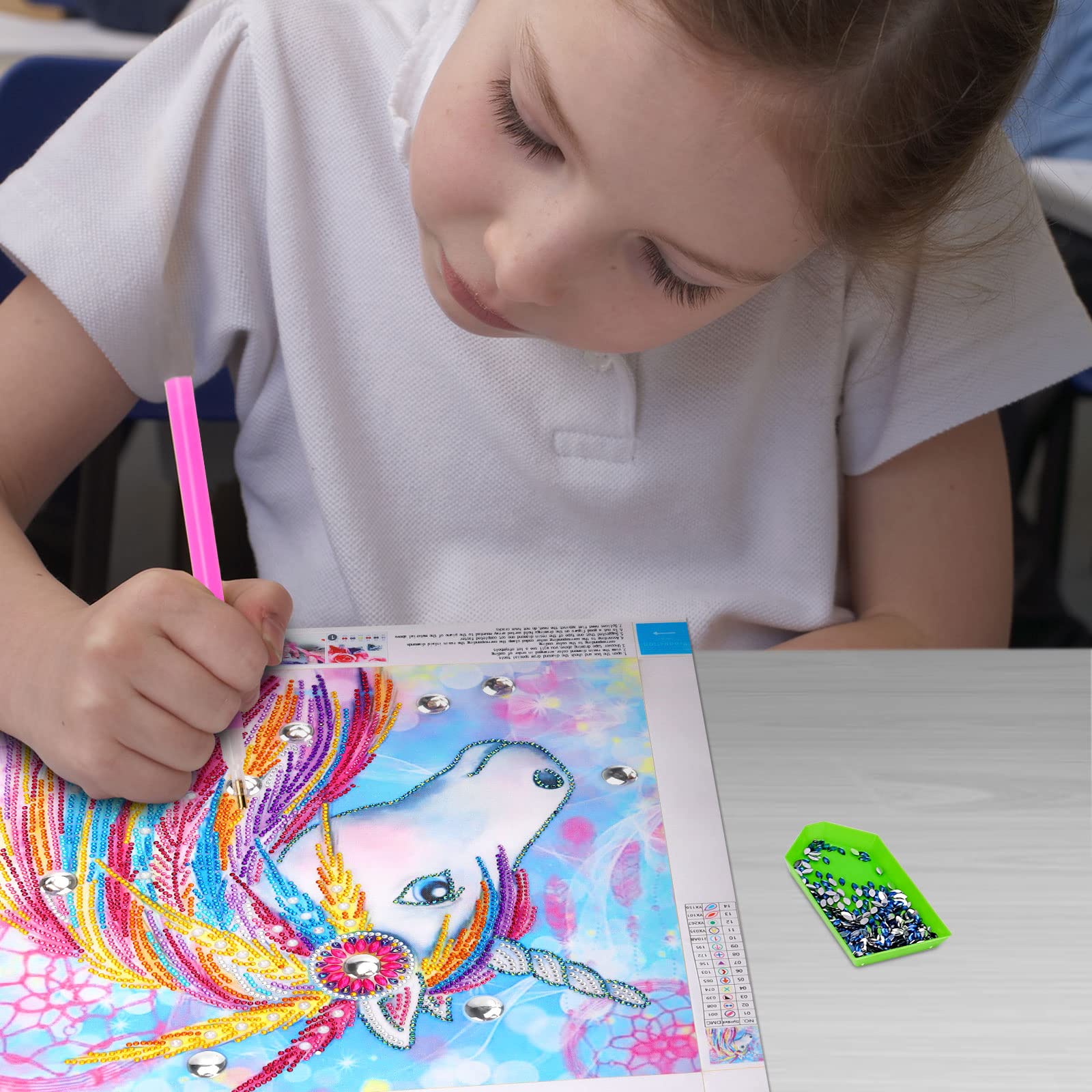 Jouet Fille 6 7 8 9 10 Ans, Bricolage Enfant 6-12 Ans Diamond Painting Signets Cadeau Fille 5 6 7 8 9 Ans Kit D'art Et D'artisanat Jeux Créatifs Fille 6-10 Ans Kit Fait Main