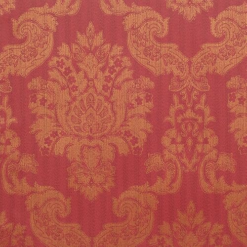 Romosa Wallcoverings 1245317 Louis Damask - Papel pintado color rojo y dorado