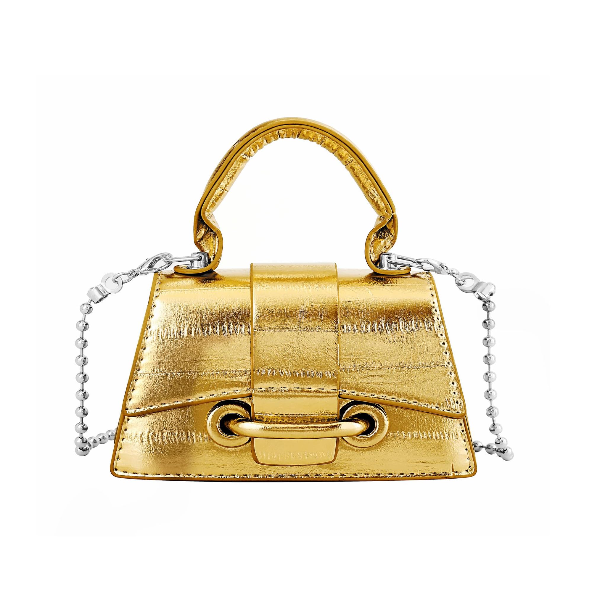 Ayliss Micro Mini Crossbody Handbag Women's Purse Clutch Cute Mini Trendy Bag Top Handle PU Leather Shoulder Bag