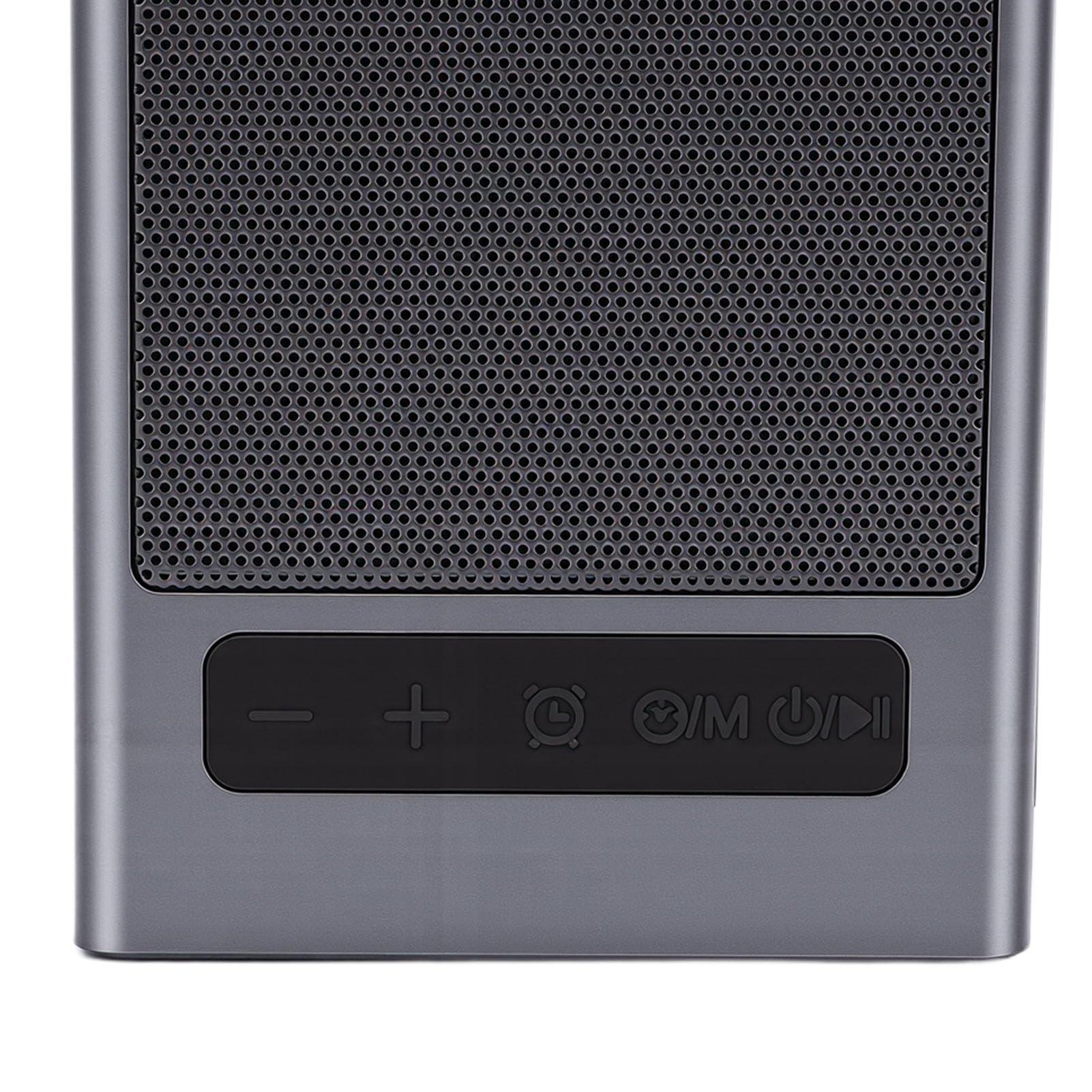Generic 6 en 1 Cargador Inalámbrico Bluetooth Altavoz Pantalla Píxeles Despertador para Usuarios de Teléfonos iOS Metal