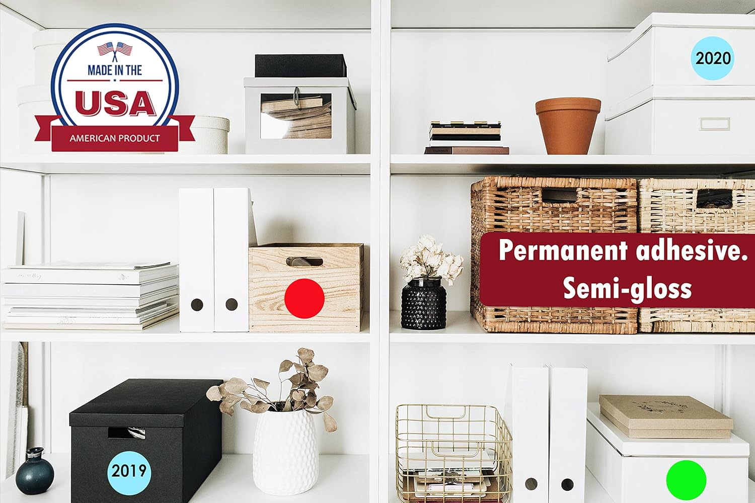 Buy Royal Green 50mm (5cm) Dot Labels Coloured Circle Stickers 2 Inch