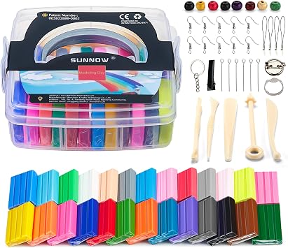 Polymer Clay Set - 26 Colors Oven Bake Polymer Clay DIY Air Dry Clay Soft Polymer Clay Set with Modeling Tools,Modeling Clay Toy for Kids/Best Gifts for Kids 26 Colors