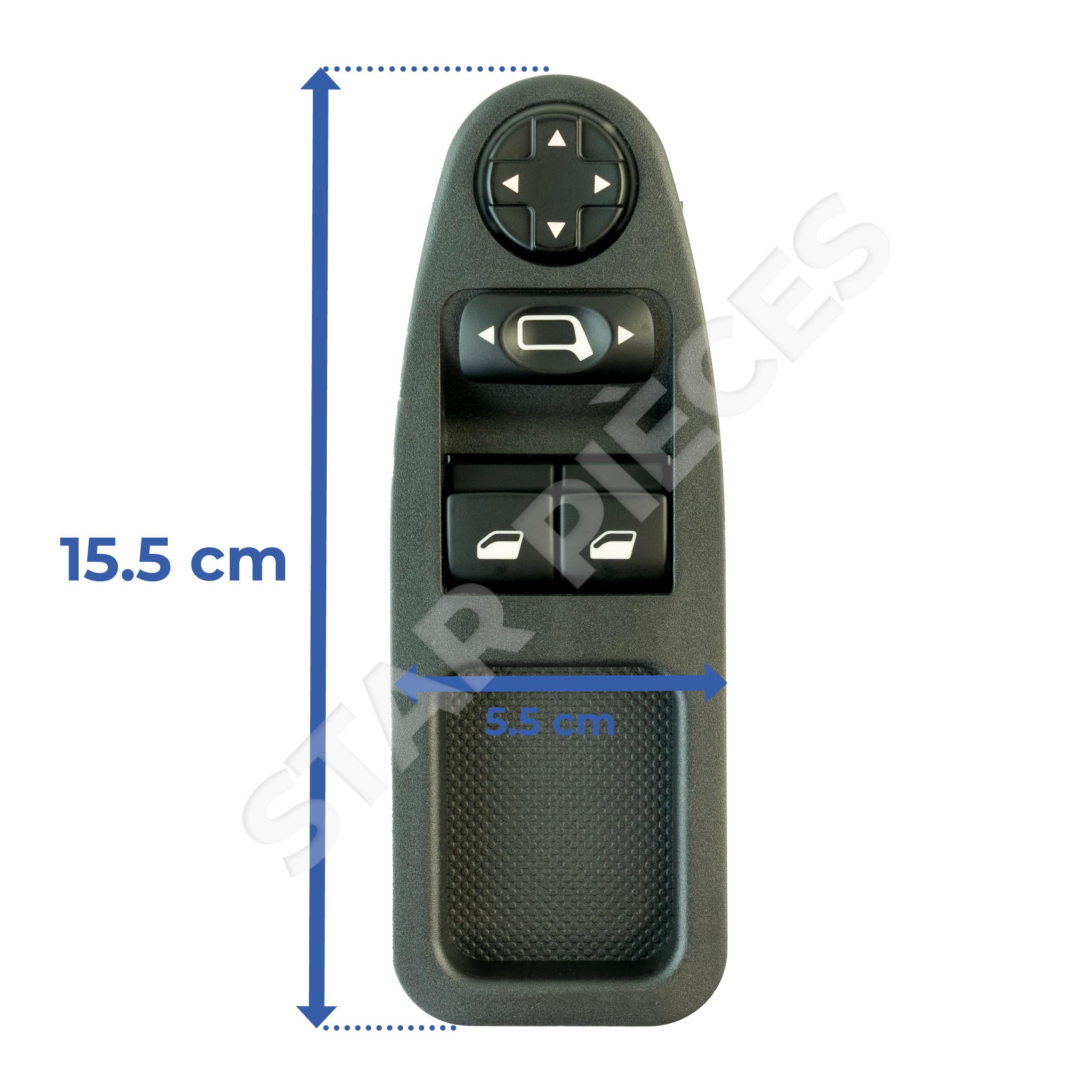 Repuesto Mando Ventanilla Botón De Ventana Eléctrica Para Fiat Scudo, Citroen Dispatch, - Número 6554ZJ, 2007-2016 Peugeot Expert Repuesto Mando Ventanilla Botón De Ventana Eléctrica Para Fiat Scudo, Citroen Dispatch, - Número 6554ZJ, 2007-2016 Peugeot Expert