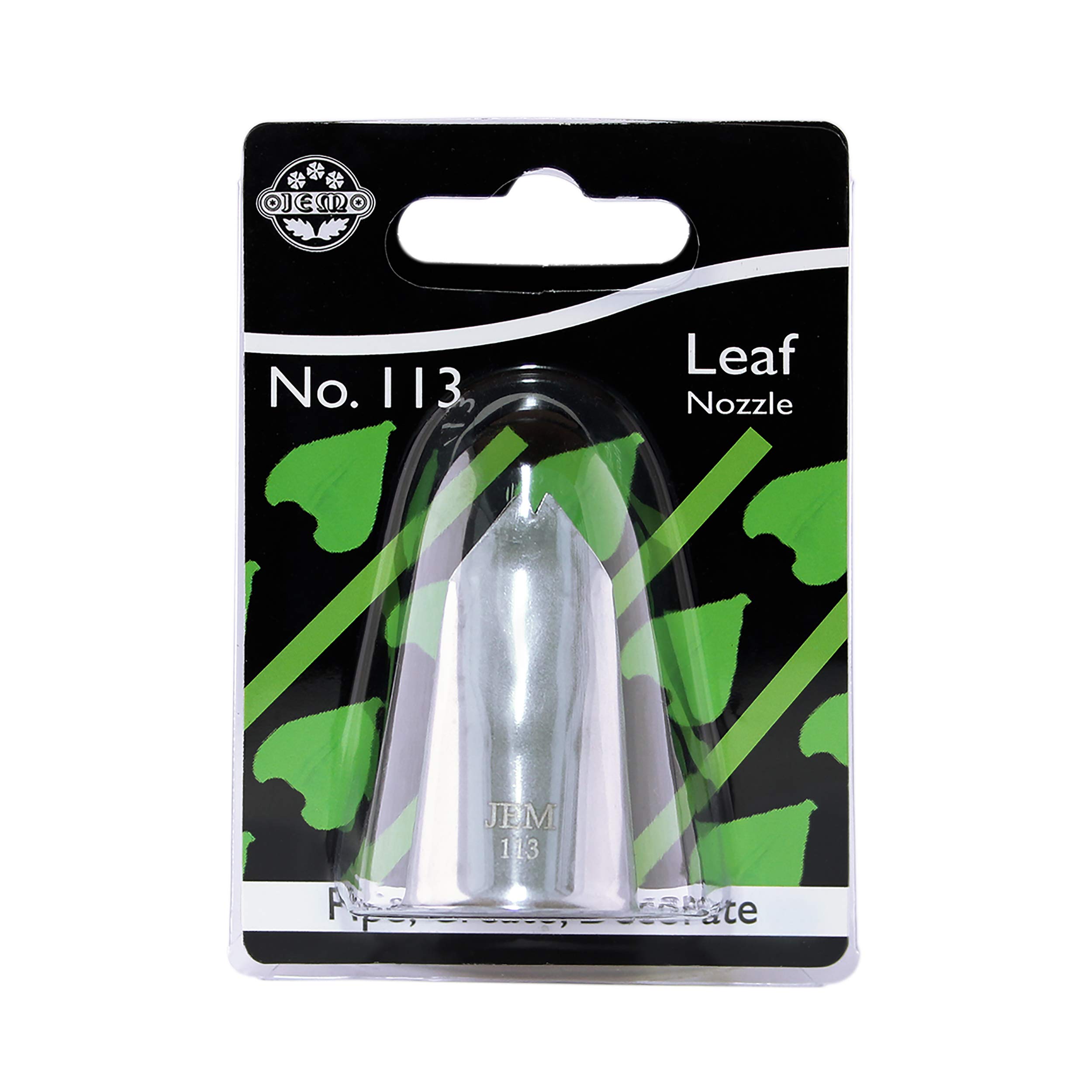 PME JEM Decorating Tip #113 Large Leaf Piping Nozzle, Standard, Silver