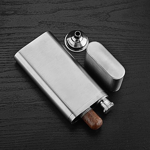Miniatura 3 de Linkidea Frasco de cadera de acero inoxidable con embudo, contenedor de alcohol para ocultar, accesorios portátiles de almacenamiento de cigarros