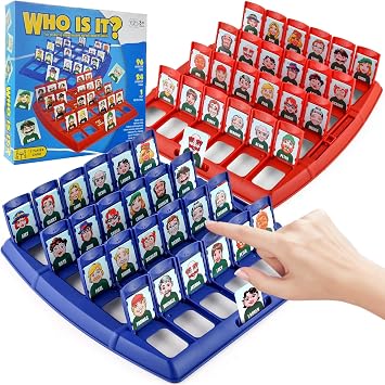 Who is It Game, Classic Guessing Board Game for Kids and Adults | Indoor Classroom Travel Games for 2 Players, Educational Games for kids 4-8 8-12