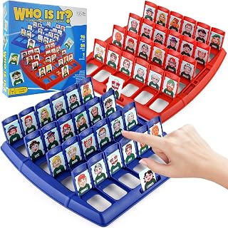 Who is It Game, Classic Guessing Board Game for Kids and Adults | Indoor Classroom Travel Games for 2 Players, Educational Games for kids 4-8 8-12