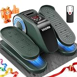 VIVURN-Upgraded Under Desk Elliptical 12 Speeds Forward & Reverse Manual & Auto Mode, Electric Leg Exerciser As Seen on TV for Seniors with Non-Slip Mat Quiet Smooth for Home Office, Gift for Mom Dad