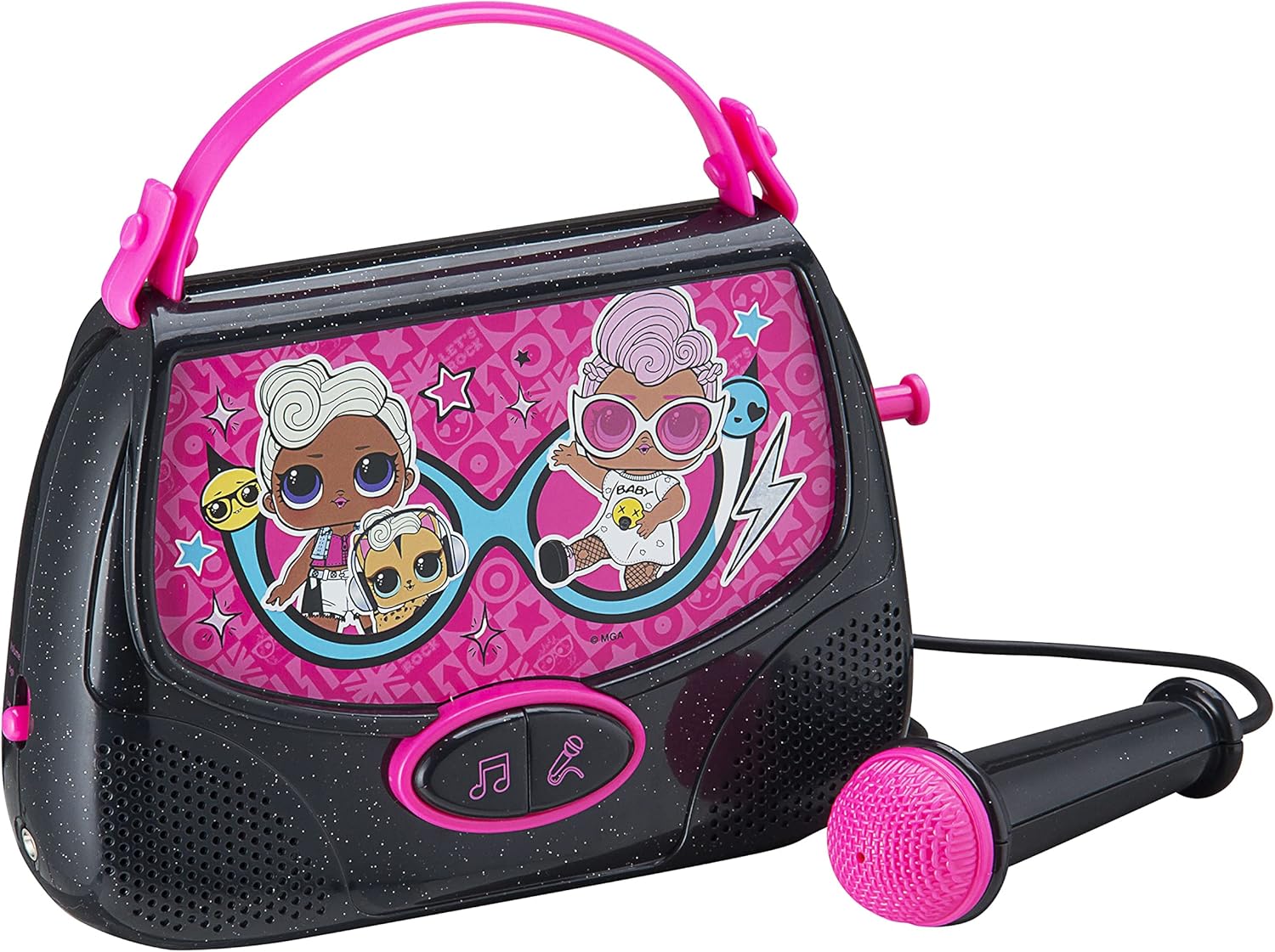 EKids L.O.L. Surprise! Portable Karaoke Machine | with Microphone for Sing Along for Children from 3 Years