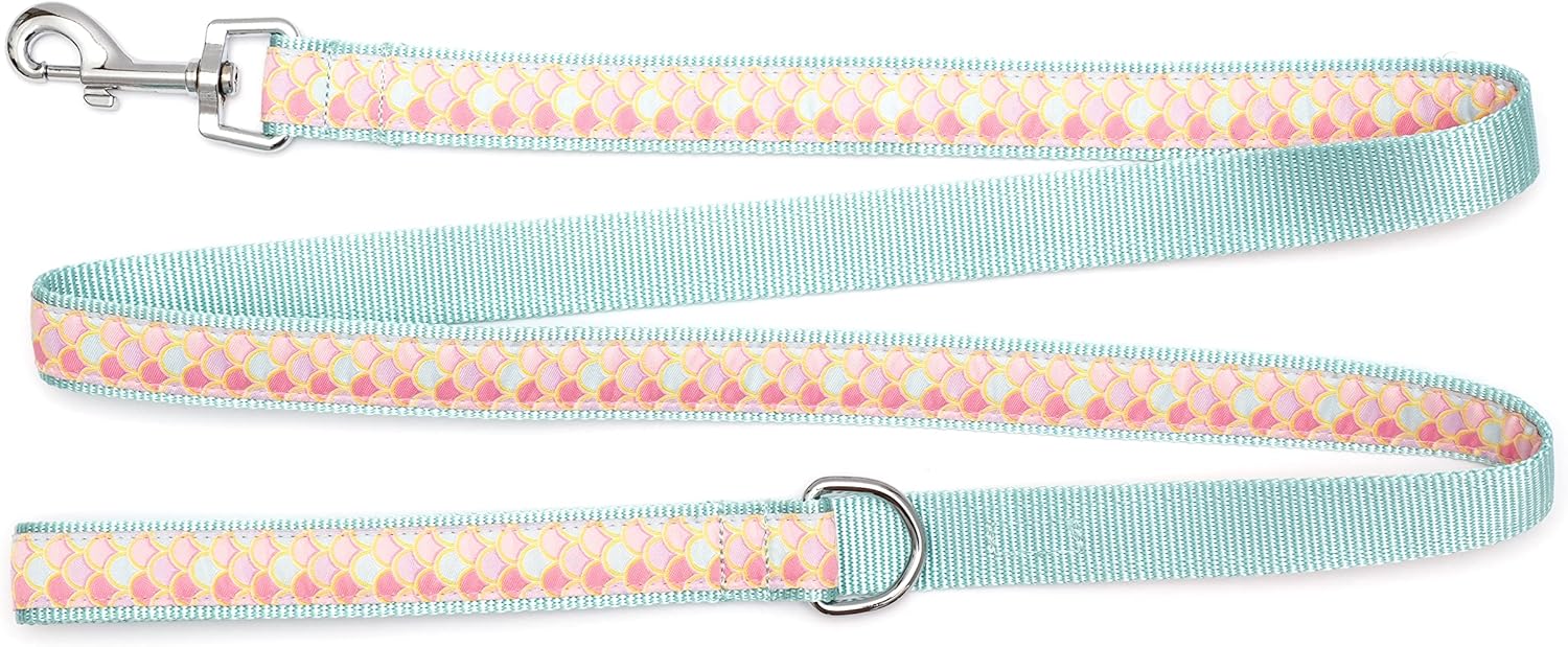 The Worthy Dog's Mermaid Dog Leash Pink Small