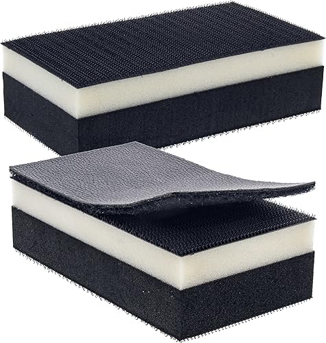 Miniatura 2 de Dura-Gold Pro Series - Bloque de lijado de EVA de doble densidad de 5 x 2-34 pulgadas, doble densidad, respaldo de gancho y bucle, paquete de 2 y