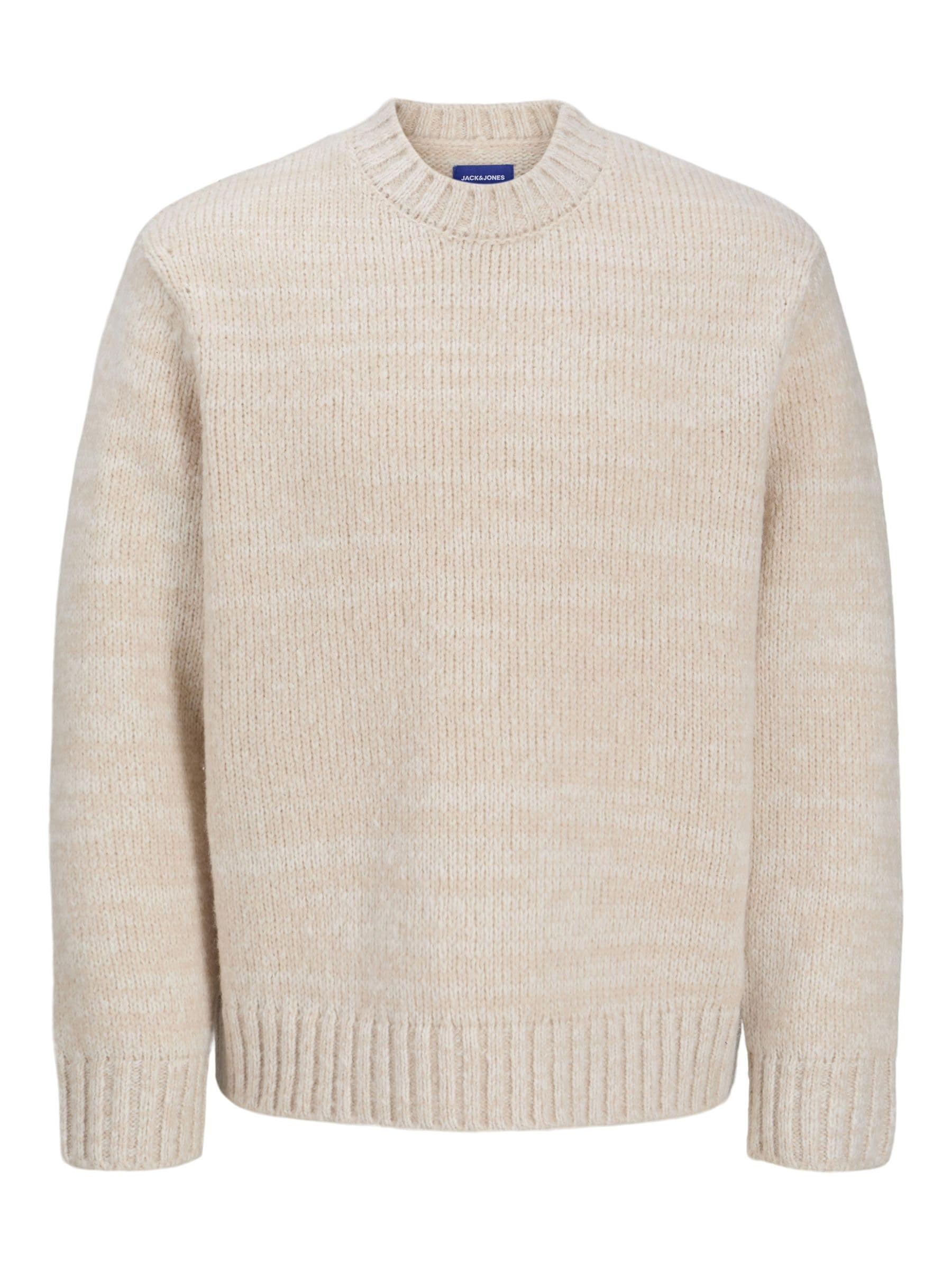 Jack & Jones Men's Pumice Stone Jorwinter Space Dye Knit Styd Aw24, L
