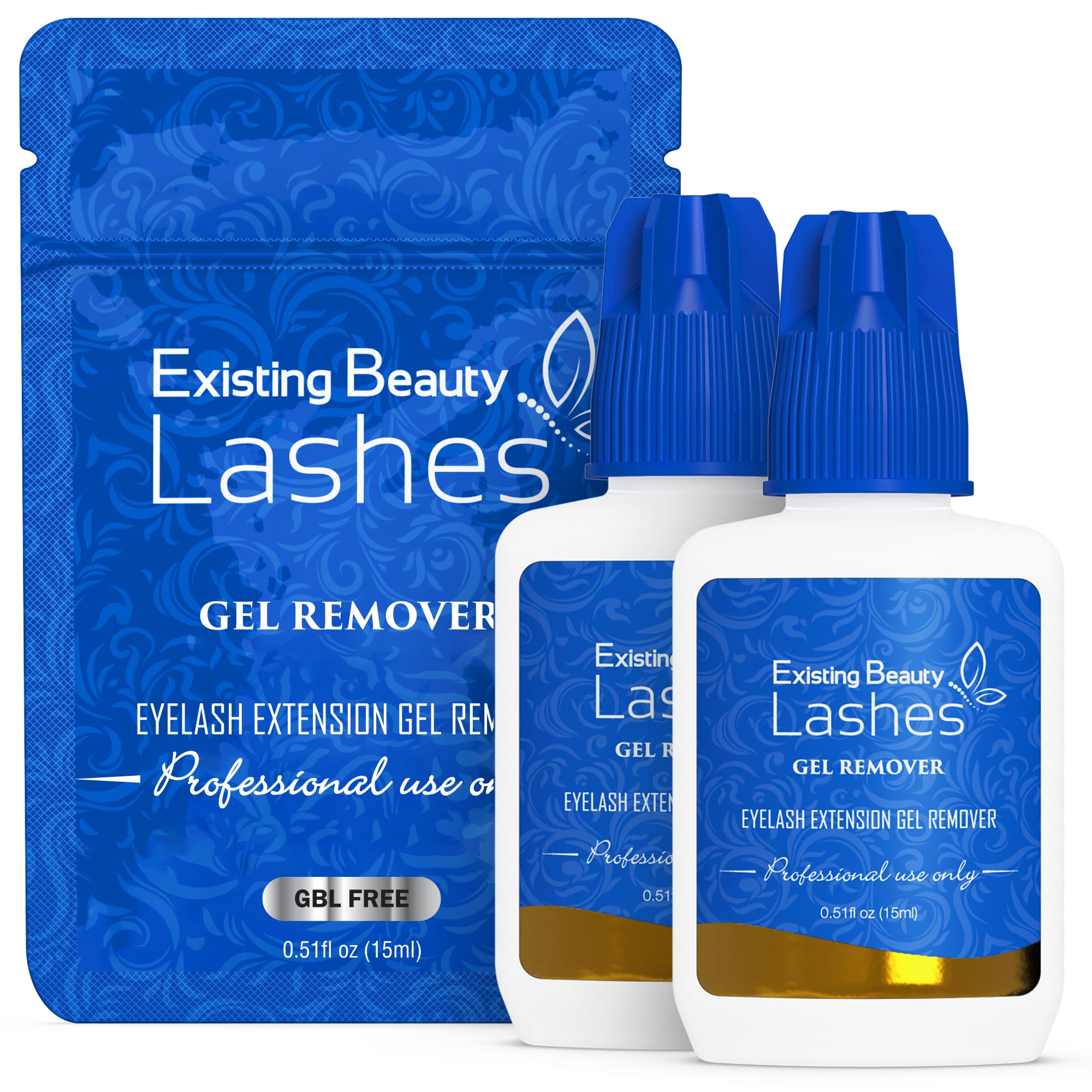 Photo 1 of 2 Pack Eyelash Extension Remover and Lash Remover for Lash Extensions - GBL Free Eyelash Glue Remover Dissolves Eyelash Extension Glue by Existing Beauty Lashes 15 ml ea