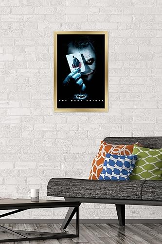 Miniatura 8 de Trends International Póster de pared de la película de DC Comics, The Dark Knight, The Joker with Batman, 22.375 x 34 pulgadas, versión enmarcada